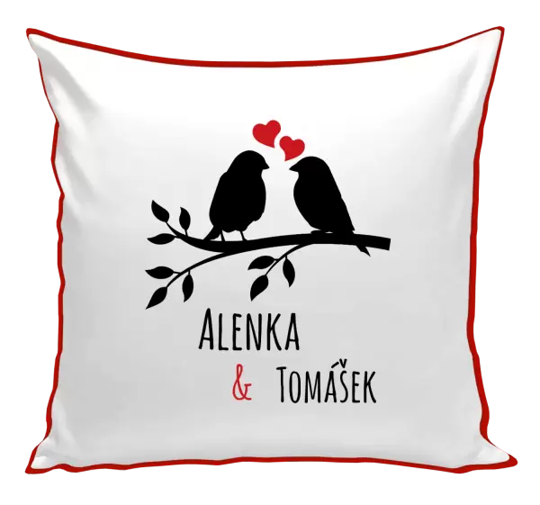 Polštář Ptáčci na větvi - vlastní jména