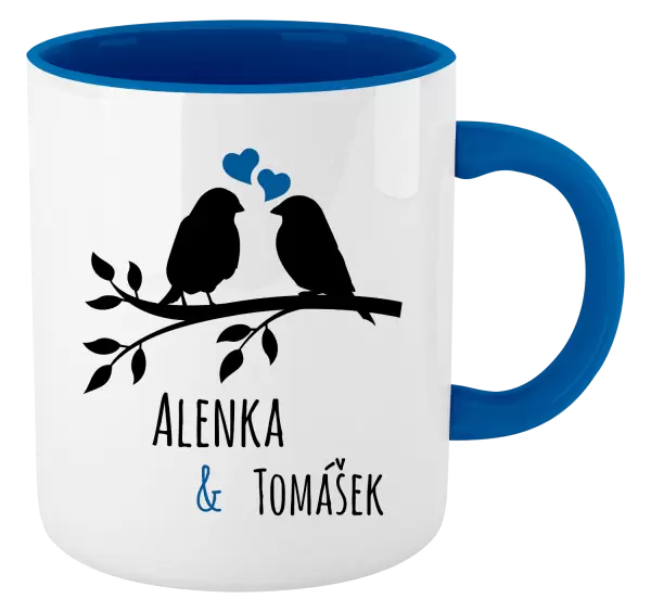 Hrnek Ptáčci na větvi - vlastní jména