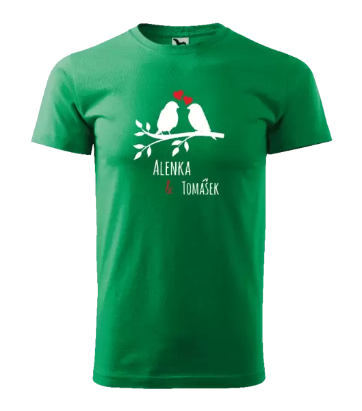 Pánské tričko Ptáčci na větvi - vlastní jména