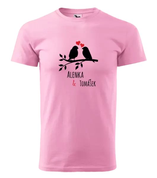 Pánské tričko Ptáčci na větvi - vlastní jména