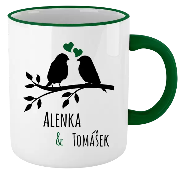 Hrnek Ptáčci na větvi - vlastní jména