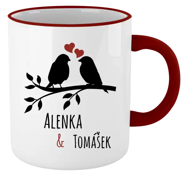 Hrnek Ptáčci na větvi - vlastní jména