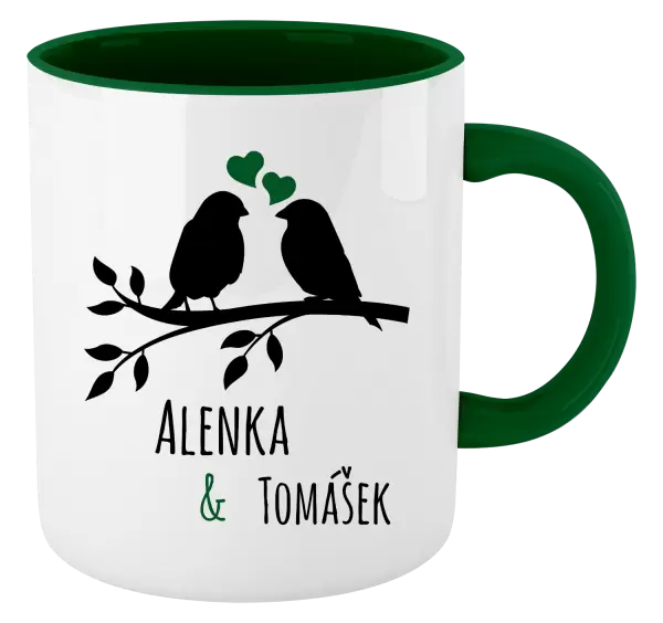 Hrnek Ptáčci na větvi - vlastní jména