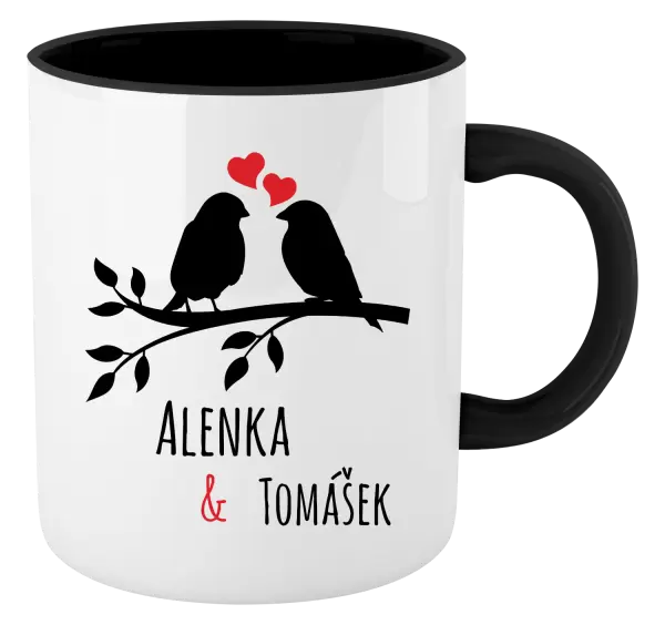 Hrnek Ptáčci na větvi - vlastní jména