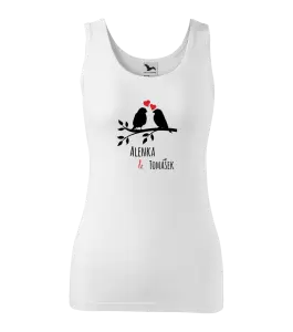 Dámské tílko Ptáčci na větvi - vlastní jména