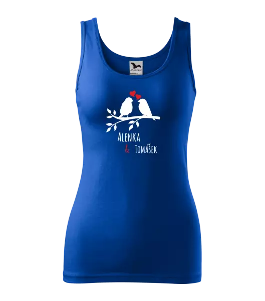 Dámské tílko Ptáčci na větvi - vlastní jména