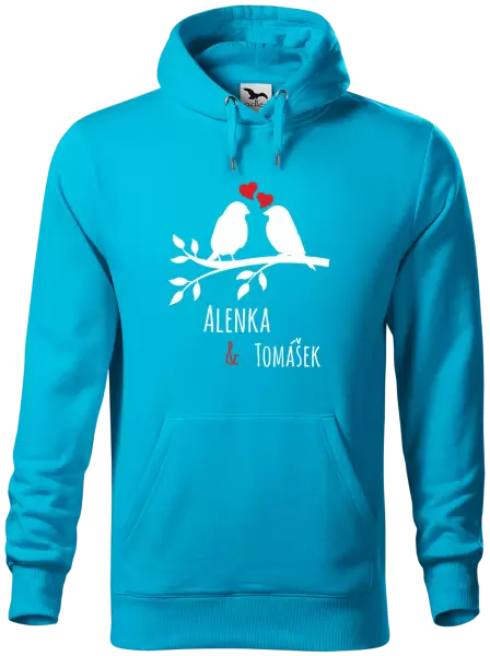 Pánská mikina Ptáčci na větvi - vlastní jména