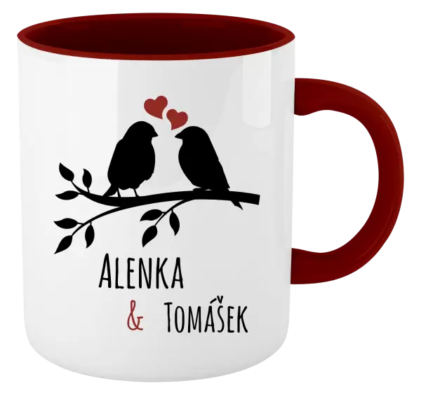 Hrnek Ptáčci na větvi - vlastní jména