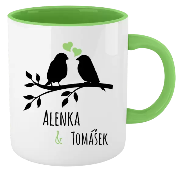 Hrnek Ptáčci na větvi - vlastní jména