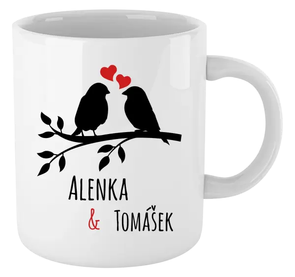 Hrnek Ptáčci na větvi - vlastní jména