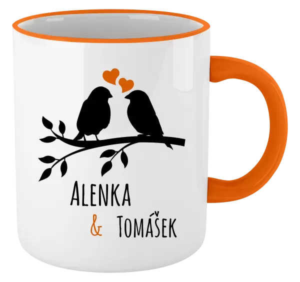 Hrnek Ptáčci na větvi - vlastní jména