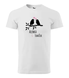Pánské tričko Ptáčci na větvi - vlastní jména