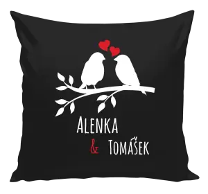 Polštář Ptáčci na větvi - vlastní jména
