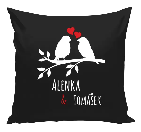 Polštář Ptáčci na větvi - vlastní jména