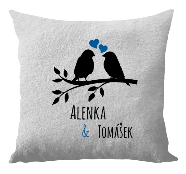 Polštář Ptáčci na větvi - vlastní jména