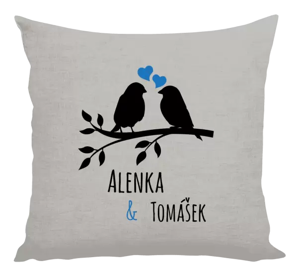 Polštář Ptáčci na větvi - vlastní jména