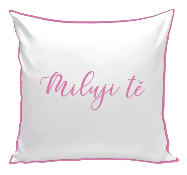 Polštář Miluji tě - nápis