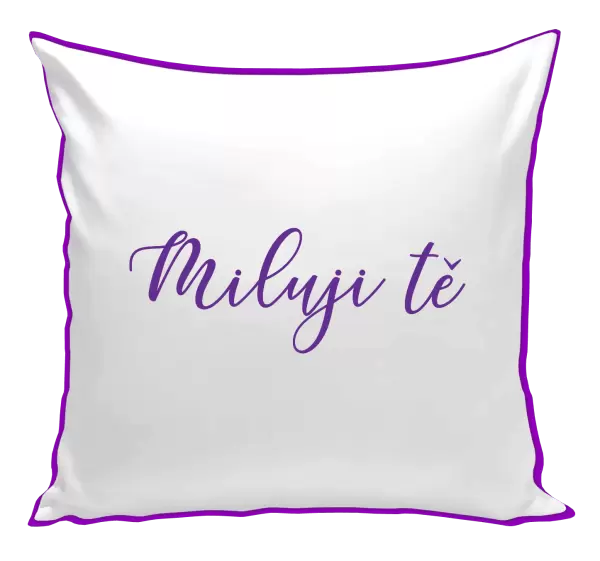 Polštář Miluji tě - nápis