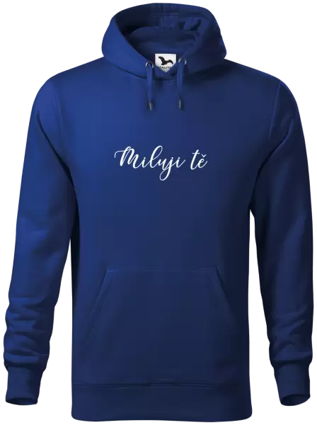 Pánská mikina Miluji tě - nápis