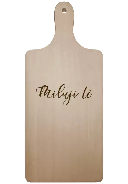 Prkénko Miluji tě - nápis