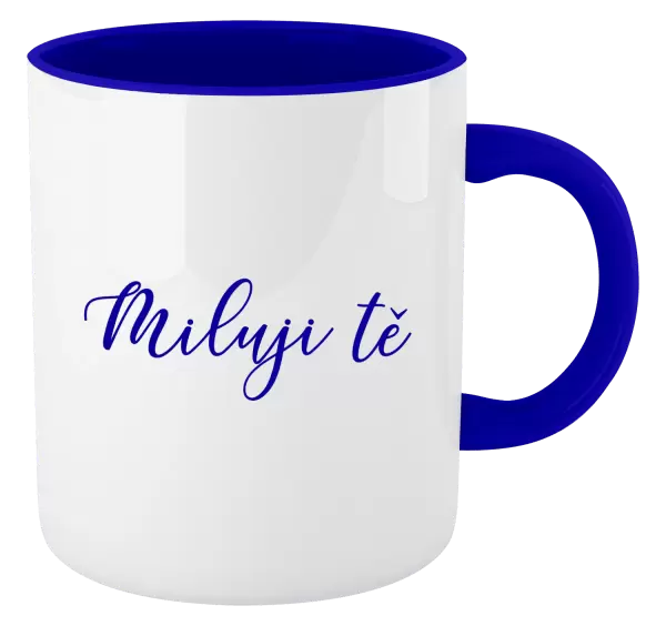 Hrnek Miluji tě - nápis