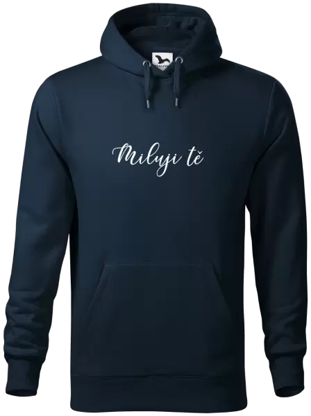 Pánská mikina Miluji tě - nápis