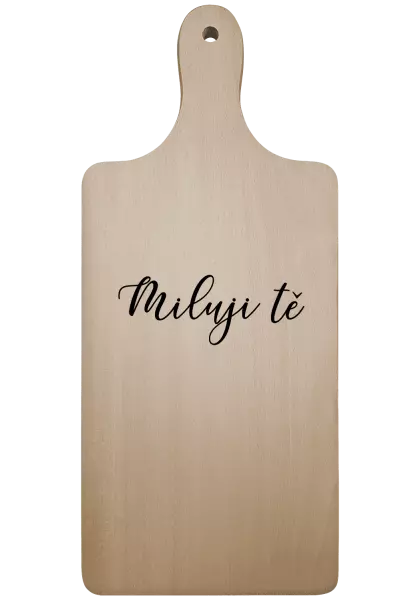 Prkénko Miluji tě - nápis