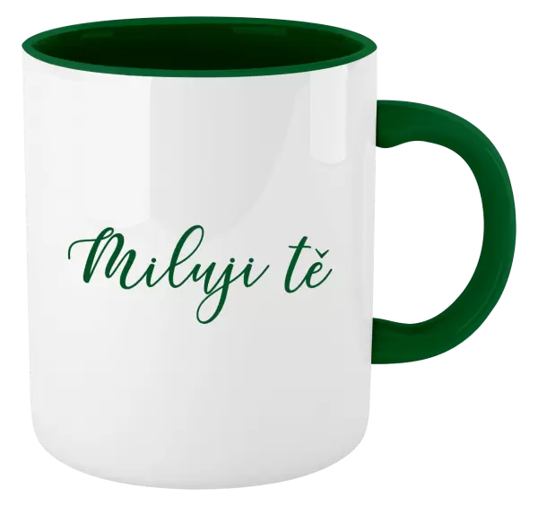 Hrnek Miluji tě - nápis