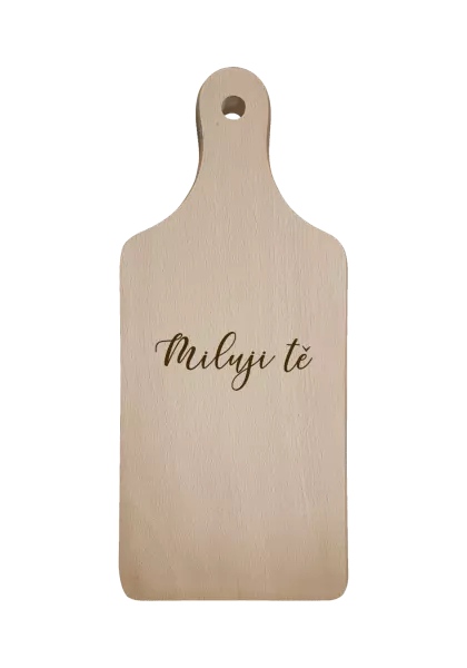 Prkénko Miluji tě - nápis