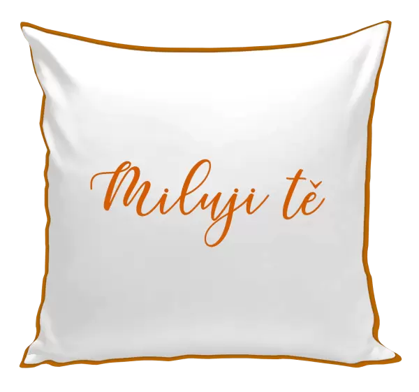 Polštář Miluji tě - nápis