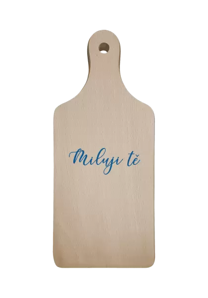 Prkénko Miluji tě - nápis