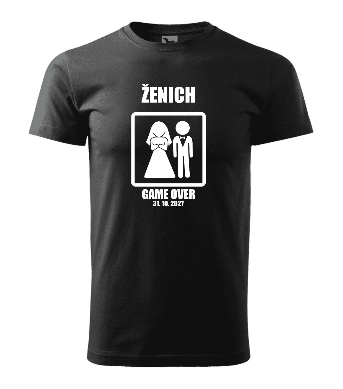 Pánské tričko Game over - ženich s datem