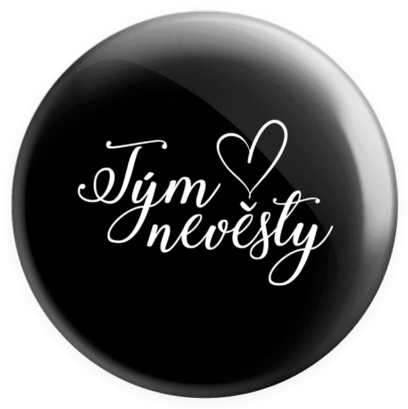 Placka Tým nevěsty se srdíčkem