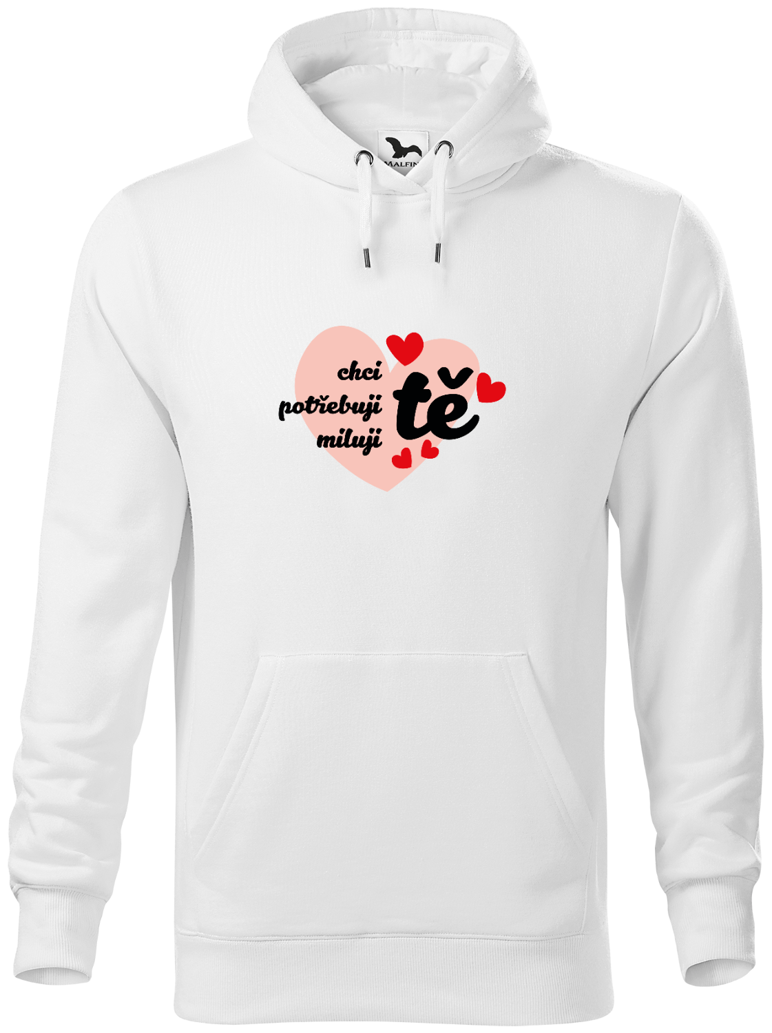 Pánská mikina Chci tě, potřebuji tě, miluju tě