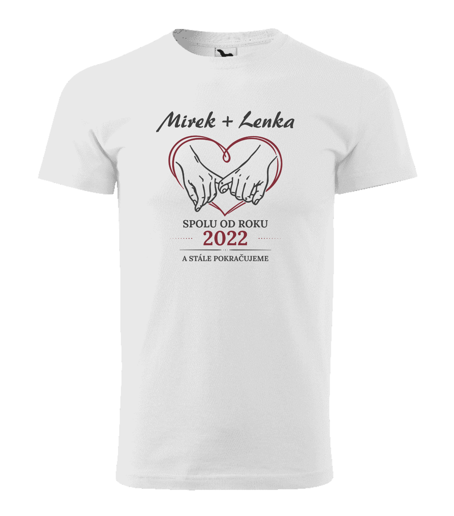 Pánské tričko Spolu od roku a stále pokračujeme