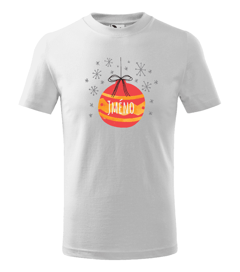 Dětské vánoční tričko Vánoční ozdoba - jméno
