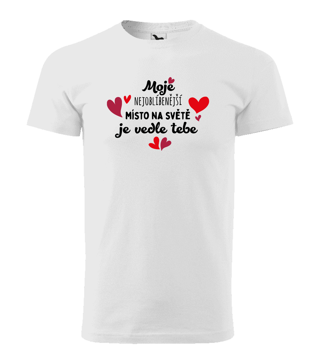 Pánské tričko Moje nejoblíbenější místo na světě je vedle tebe